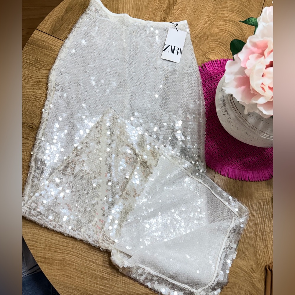 GORGEOUS ZARA NWT Sequins Skirt